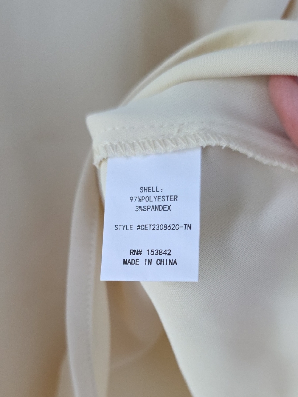 NWT...Melloday Cream Short Sleeve V-Neck Blouse - Picture 4 of 8